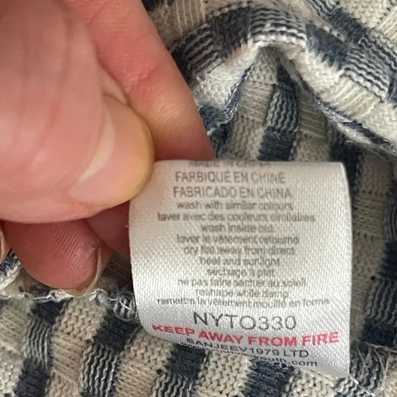 Native Youth Blue/White Gingham Unisex T Shirt M - Picture 8 of 9